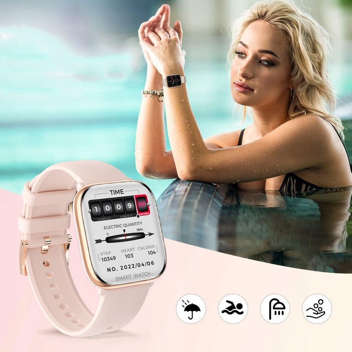 SMARTWATCH ZEGAREK DAMSKI POLSKIE MENU ROZMOWY SPORT AMOLED 4 PASKI
