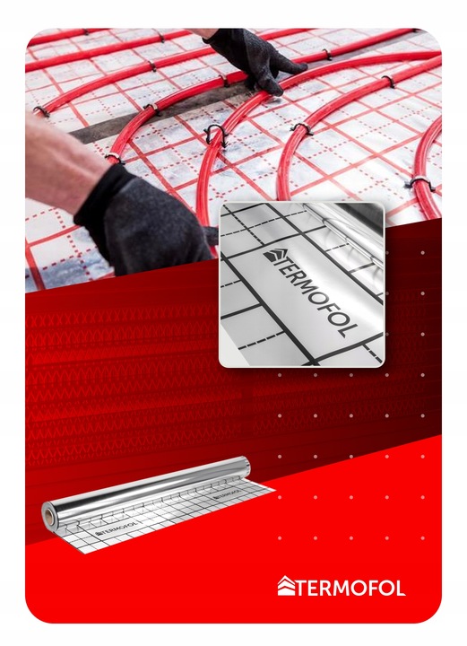 FOLIA OGRZEWANIA PODŁOGOWEGO refleksyjna rolka 50m szerokość 105cm TERMOFOL