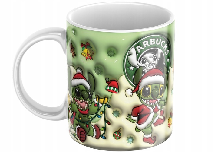 Świąteczny Kubek 3D Disney, Stitch - Idealny Na Prezent - Urodziny - NOWOŚĆ