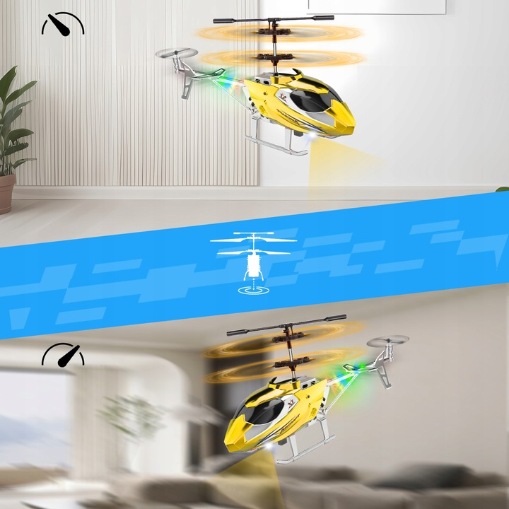 HELIKOPTER ZDALNIE STEROWANY SAMOLOT RC NA PILOT PREZENT ŚMIGŁOWIEC Z LED