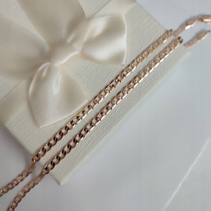 60 cm Łańcuszek złoty stal chirurgiczna damski pancerka męski 3,5 mm