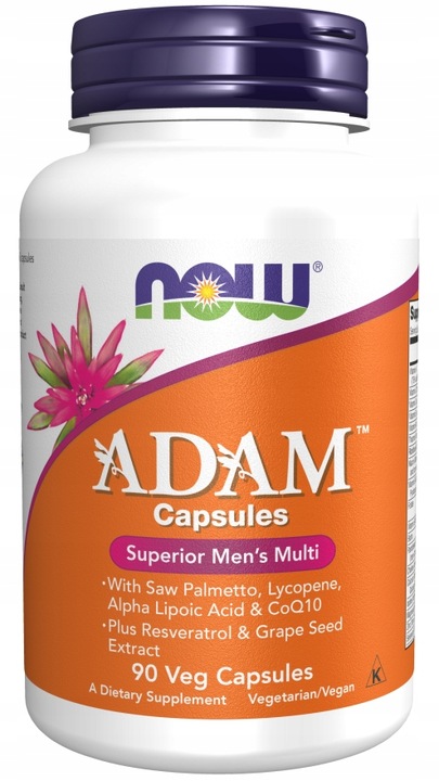 NOW Foods ADAM Multi Witaminy i Minerały dla Mężczyzn USA Witalność 90vcaps