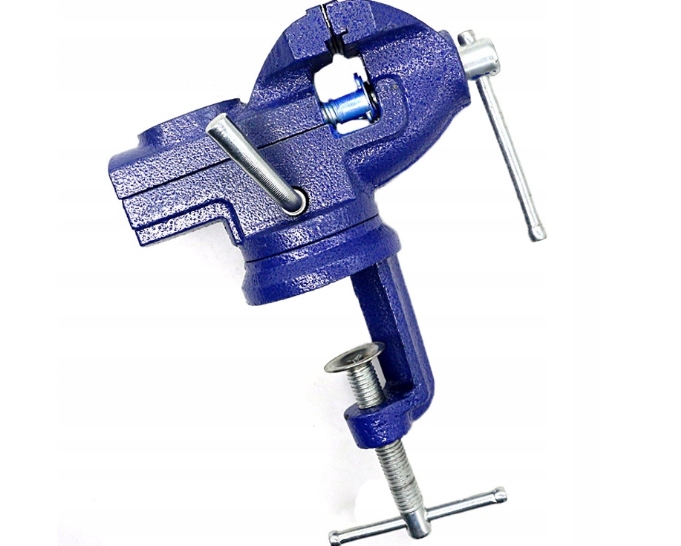 IMADŁO ŚLUSARSKIE OBROTOWE 360 Z KOWADŁEM ŻELIWNE STOŁOWE SOLIDNE 50MM