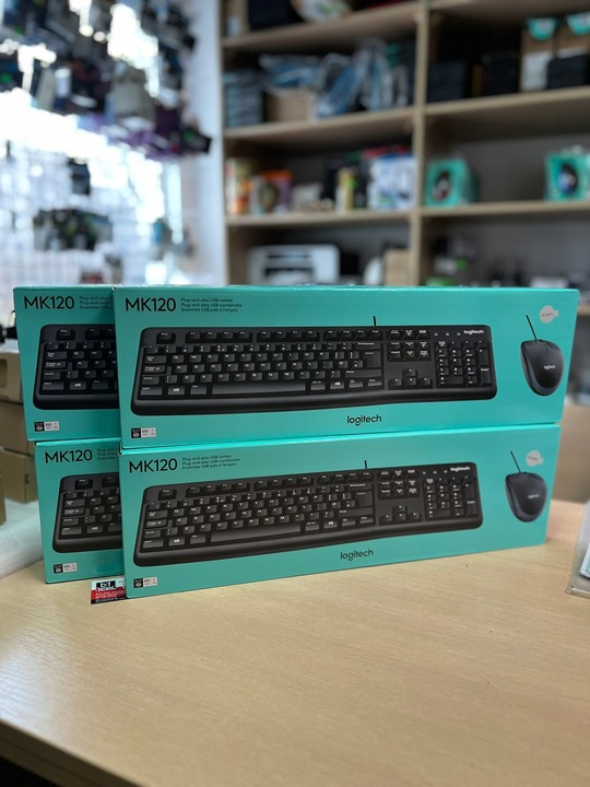 Zestaw Logitech MK120 USB klawiatura K120 mysz B100 przewodowa komputera