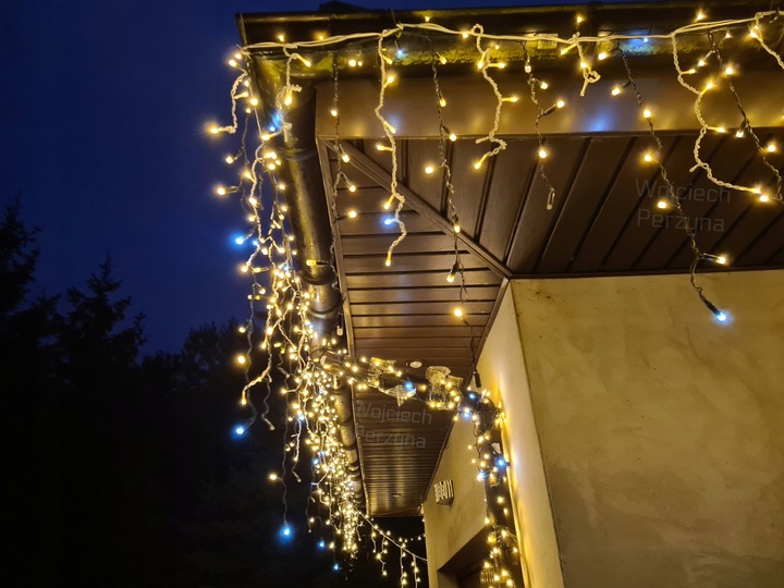 SOPLE 300 LED 11M ZEWNĘTRZNE LAMPKI KURTYNA +FLASH