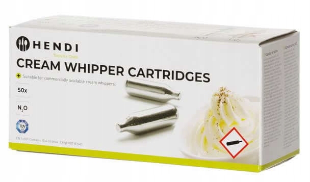 Naboje do bitej śmietany 50szt N2O do syfonu HENDI