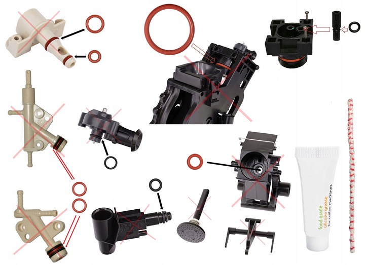 Duży Zestaw uszczelek do ekspresu Philips EP3 EP4 EP5 LatteGo Saeco HD SMAR