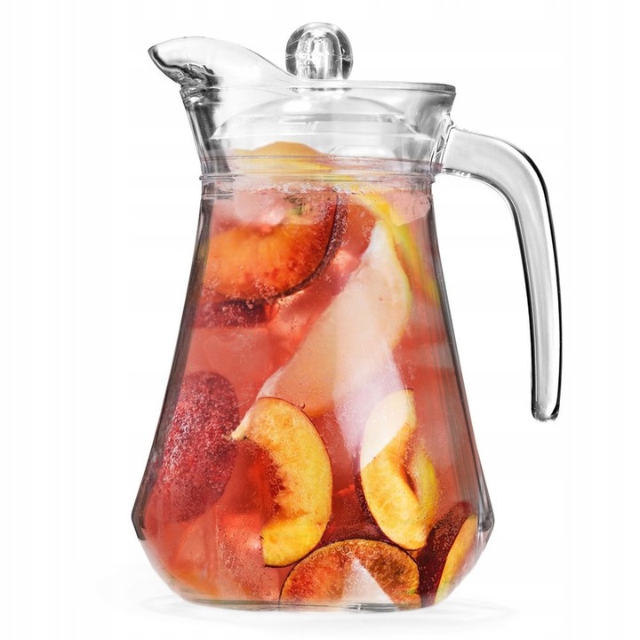 2x Dzbanek NA NAPOJE wodę sok lemoniadę do napojów szklany z pokrywką 1,4L
