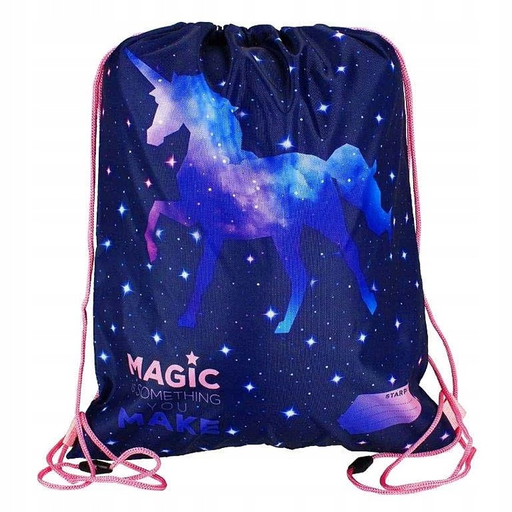 TORNISTER ERGONOMICZNY SZKOLNY DLA DZIEWCZYNKI JEDNOROŻCE PIÓRNIK WOREK