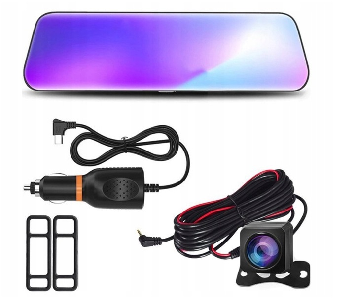 WIDEOREJESTRATOR JAZDY DOTYKOWY KAMERA COFANIA REJESTRATOR PRZÓD TYŁ MenuPL