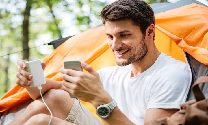 VIP SOLIDNY Mocny Power bank 50000mAh Wyświetlacz 3xUSB Latarka KOLORY