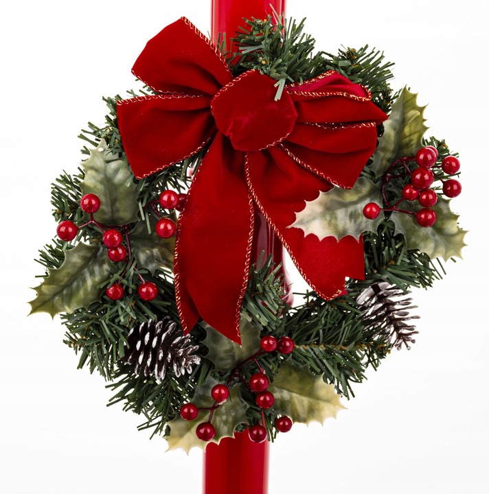 LATARNIA DEKORACJA Z POZYTYWKĄ LED ŚWIĄTECZNY DOM OGRÓD BOŻE NARODZENIE