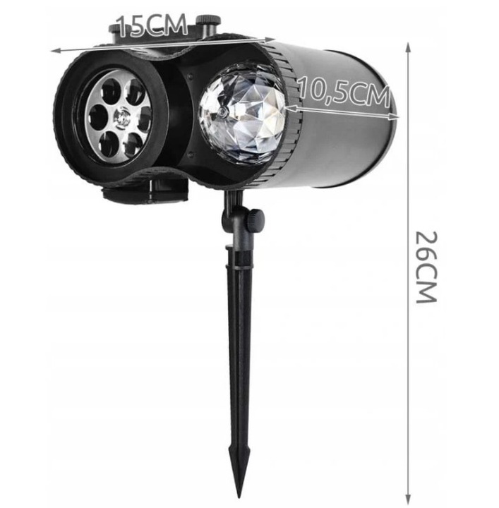 PROJEKTOR LED ŚNIEG ŚWIĄTECZNY NA PILOT LASEROWY REFLEKTOR NA DOM RZUTNIK