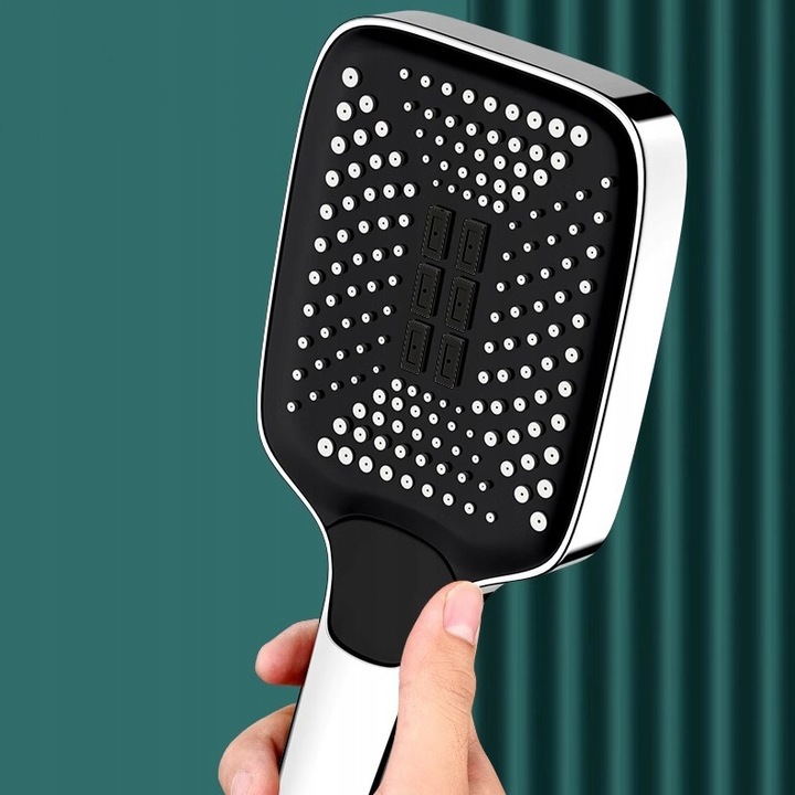 Słuchawka prysznicowa natryskowa 3 funkcje ekologiczna ANTICALC chrom duża