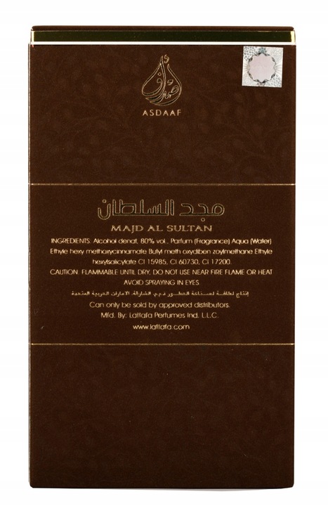 Asdaaf Majd Al Sultan EDP 100 ml cudowny unisex + 2 Próbki GRATIS