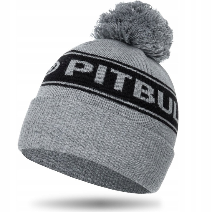 CZAPKA ZIMOWA PIT BULL Z POMPONEM CIEPŁA WYGODNA PITBULL