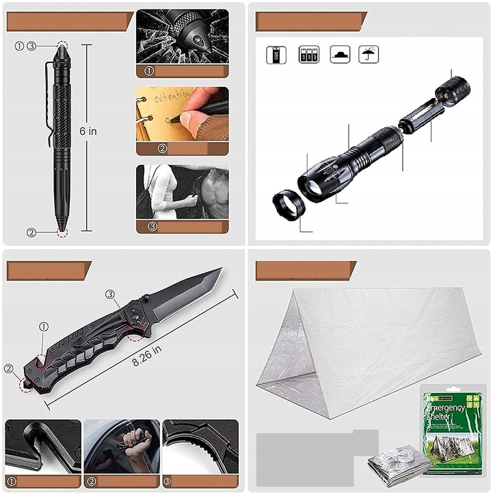 MEGA WOJSKOWY ZESTAW SURVIVALOWY TORBA APTECZKA XL