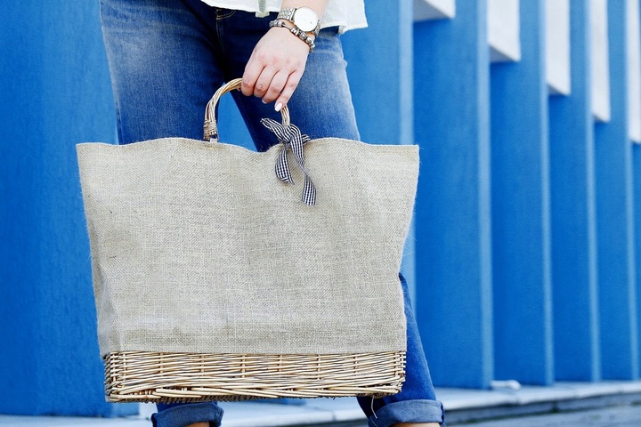 EKOLOGICZNA TORBA, KOSZYK NA ZAKUPY PIKNIK POJEMNA
