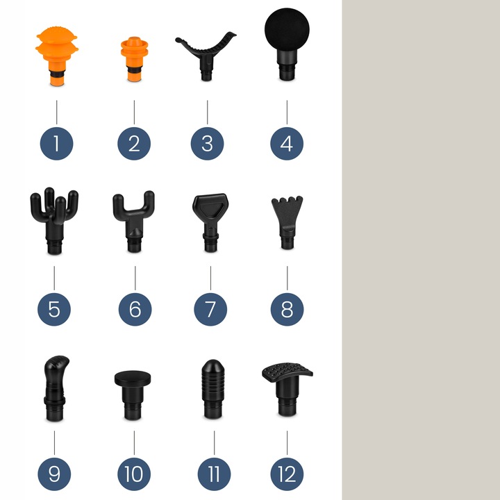 PISTOLET DO MASAŻU MASAŻER DO PLECÓW 12KOŃCÓWEK + WALIZKA + WOREK PREZENT