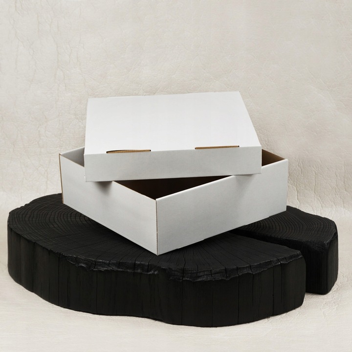 Pudełko karton na muffiny pączki 30x30x10 cm białe opakowanie BARDZO MOCNE