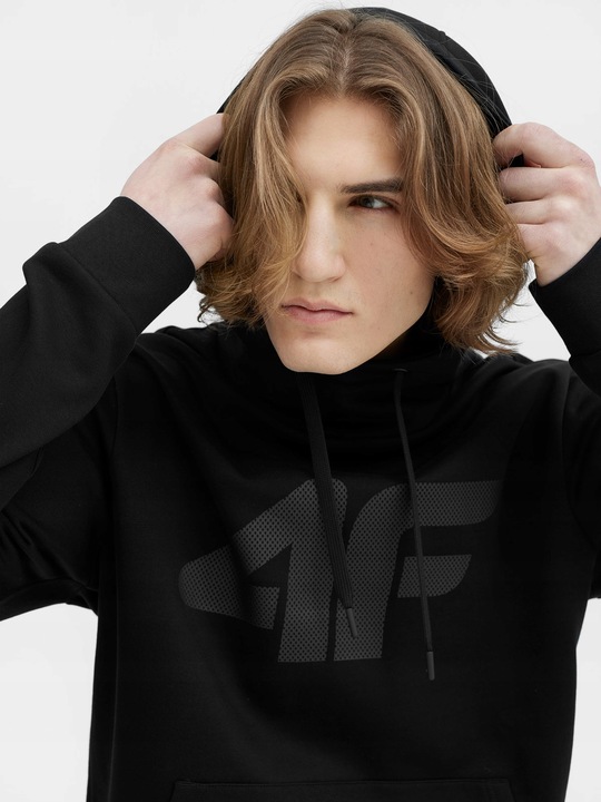 4F BLUZA MĘSKA DRESOWA SPORTOWA Z KAPTUREM BASIC
