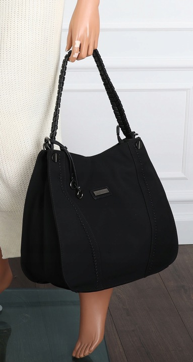 Torebka Damska Shopperka Worek Pojemna Modna Duża Torba CH7716 Czarna