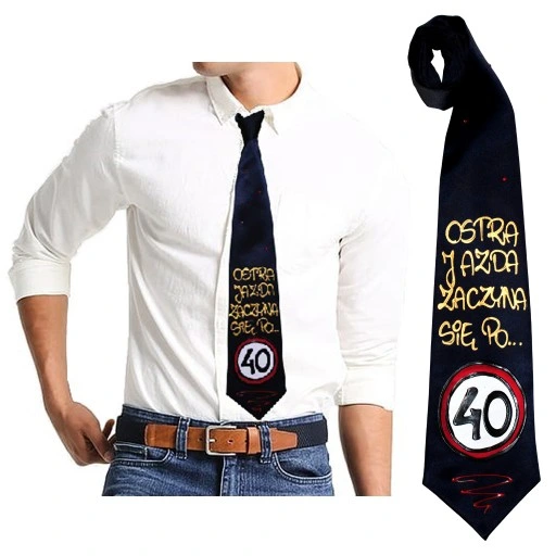 KRAWAT ręcznie malowany prezent URODZINY 18-80 CHŁOPAKA FACETA taty wzory