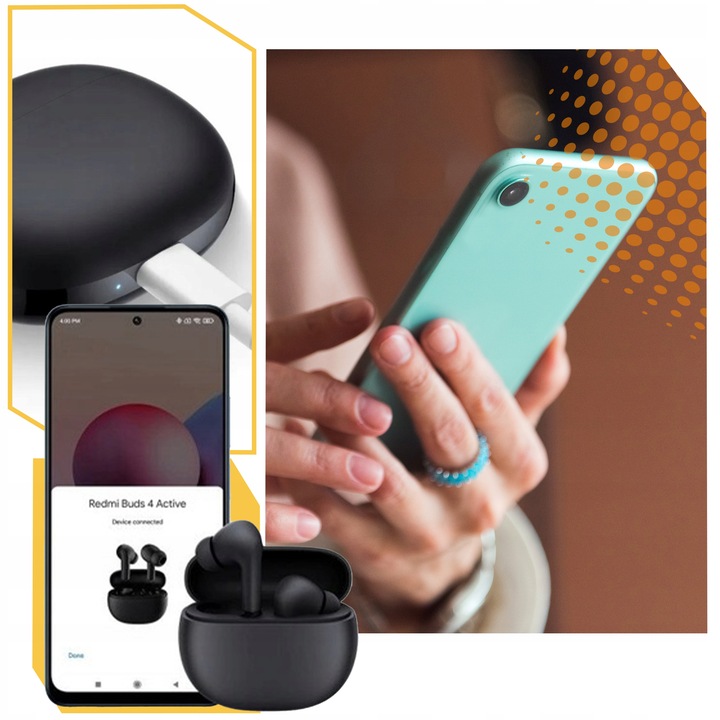 SŁUCHAWKI BEZPRZEWODOWE Xiaomi Redmi Buds 4 Active douszne FAST PAIR