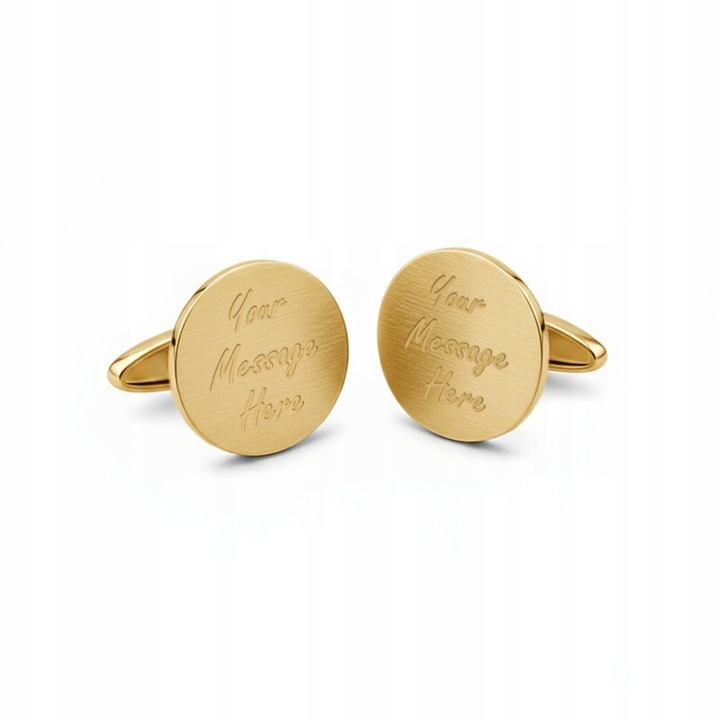 Personalizowane spinki do mankietów | Pozłacane