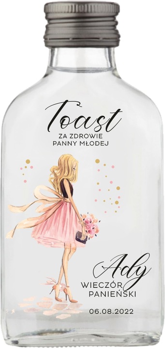 Butelka upominek na wieczór kawalerski BUTELKI Setki z nadrukiem UV napisem
