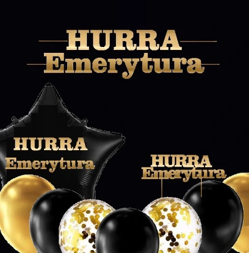 ZESTAW dekoracji z okazji przejścia na EMERYTURĘ