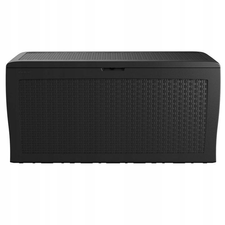 SKRZYNIA OGRODOWA BALKONOWA SCHOWEK RATTAN 270L - POJEMNA - GRAFITOWA - XL