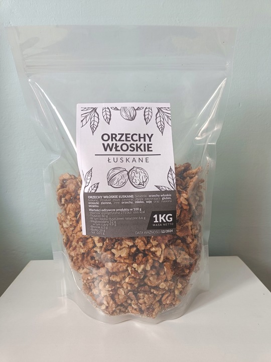 Orzechy Włoskie Łuskane Świeże Połówki 1 kg