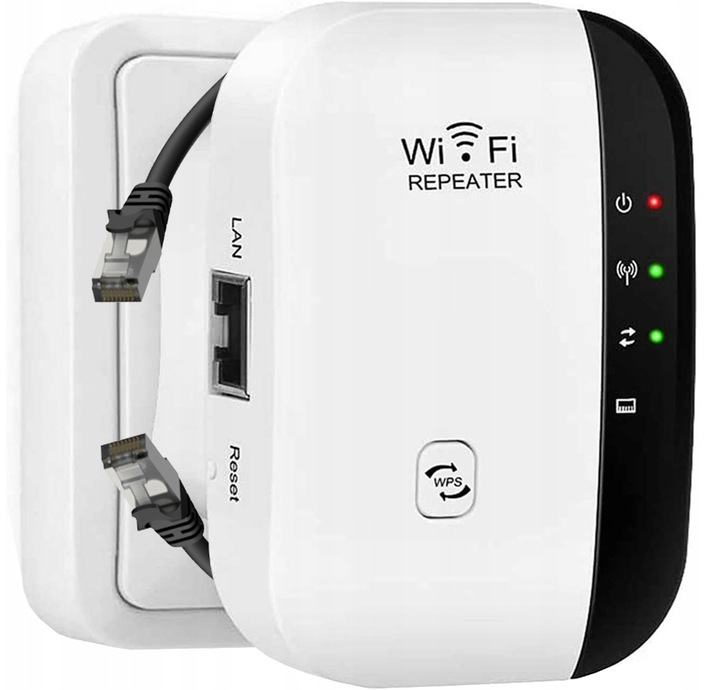 Wzmacniacz sygnału Wi-FI Mocny Repeater Access Point Router 300 Mb/s 2.4GHz