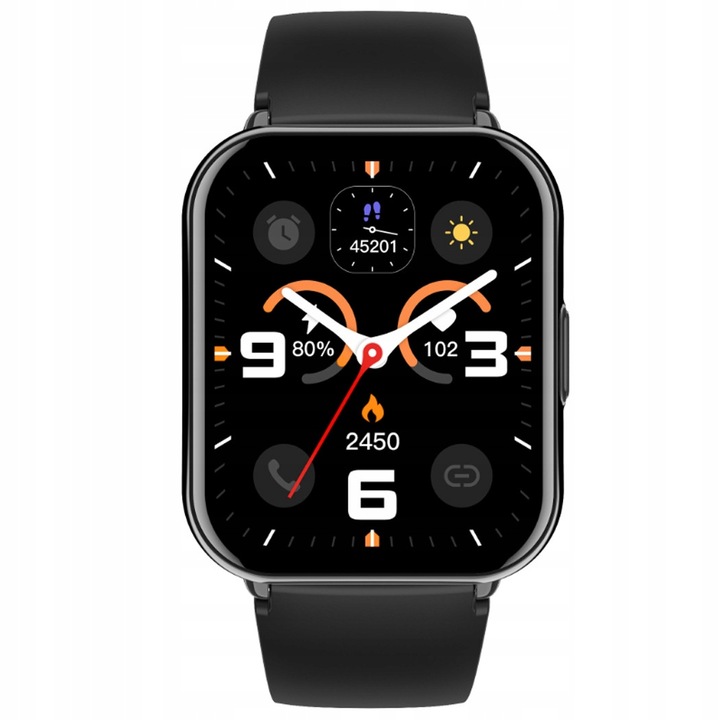 Smartwatch damski z funkcją rozmów i powiadomień puls kroki sen menu PL