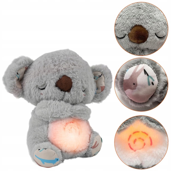 SZUMIĄCY KOALA MIŚ ODDYCHAJĄCA PRZYTULANKA MASKOTKA SZUMIĄCA USPOKAJACZ