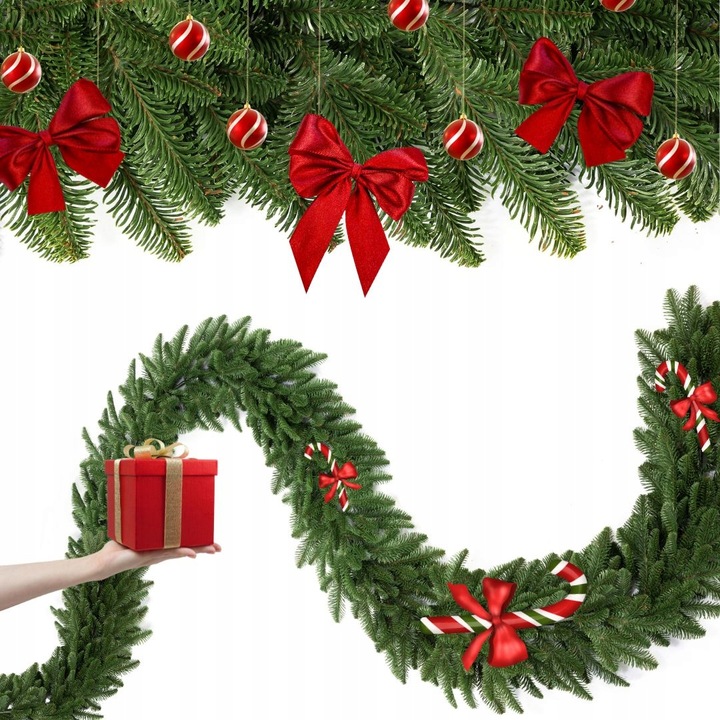 Girlanda Jodła 3 metry 100% PE 300 cm DŁUGA gęsta jak naturalna balustrada