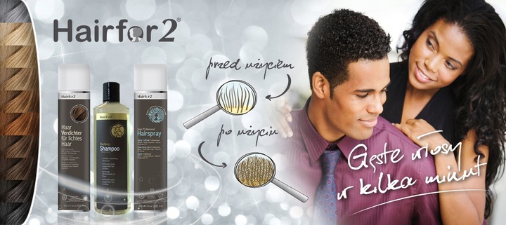 HairFor2 100ml Mikrowłókna w Sprayu do Zagęszczania Włosów