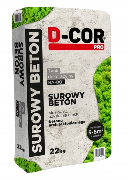 SUROWY BETON architektoniczny TYNK dekoracyjny D-CORpro