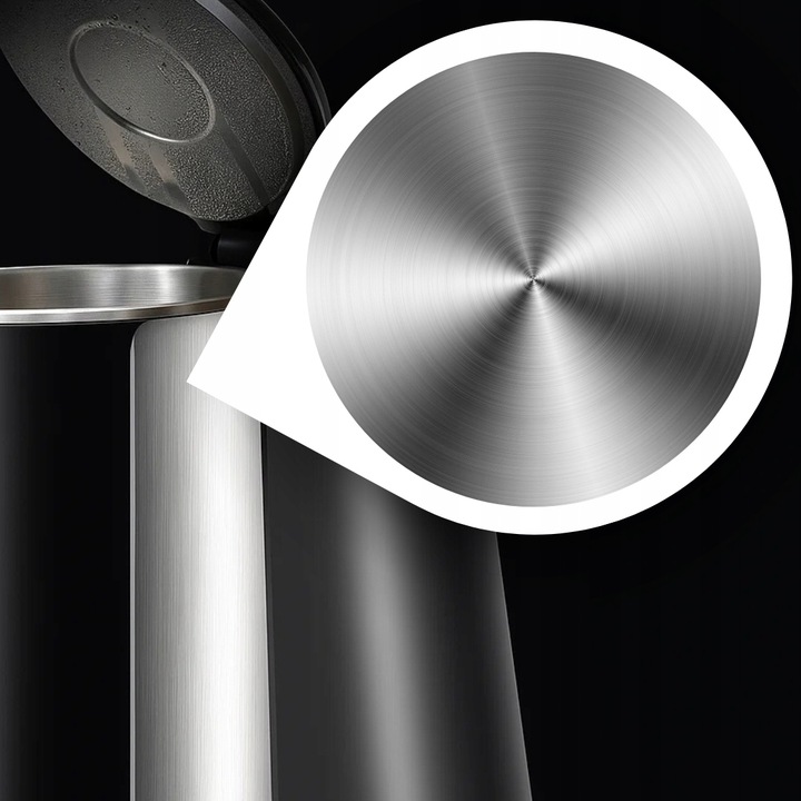 CZAJNIK ELEKTRYCZNY BEZPRZEWODOWY 1,7L 1500W CZARNY REGULACJA TEMPERATURY