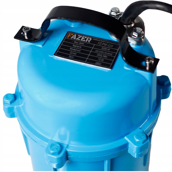 POMPA DO WODY CZYSTEJ BRUDNEJ SZAMBA Z ROZDRABNIACZEM SZLAMOWA 3200W +WĄŻ20