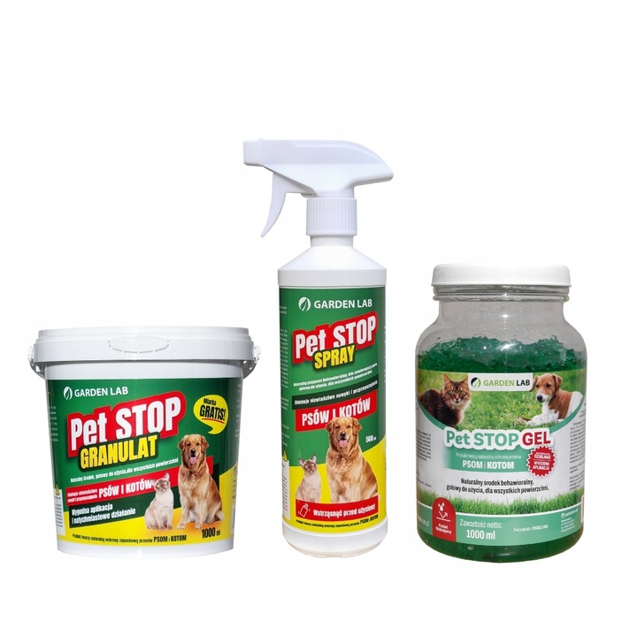Seria PET STOP ODSTRASZACZ PSÓW I KOTÓW zestaw x3