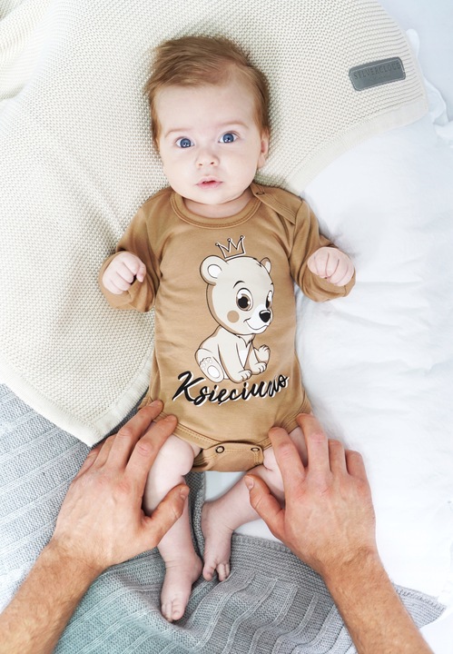 BODY r.110 kawowe miś wzór 708 KSIĘCIUNIO