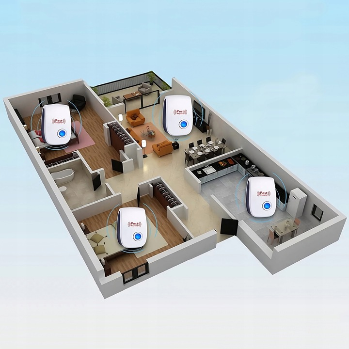 ODSTRASZACZ NA SZCZURY PAJĄKI KOMARY MRÓWKI KARALUCHY PLUSKWY MYSZY PCHŁY