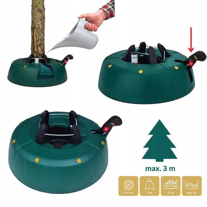 STOJAK CHOINKOWY NA CHOINKĘ DUŻY DRZEWKO 3m PODSTAWKA NA WODĘ SAMOZACISKOWY