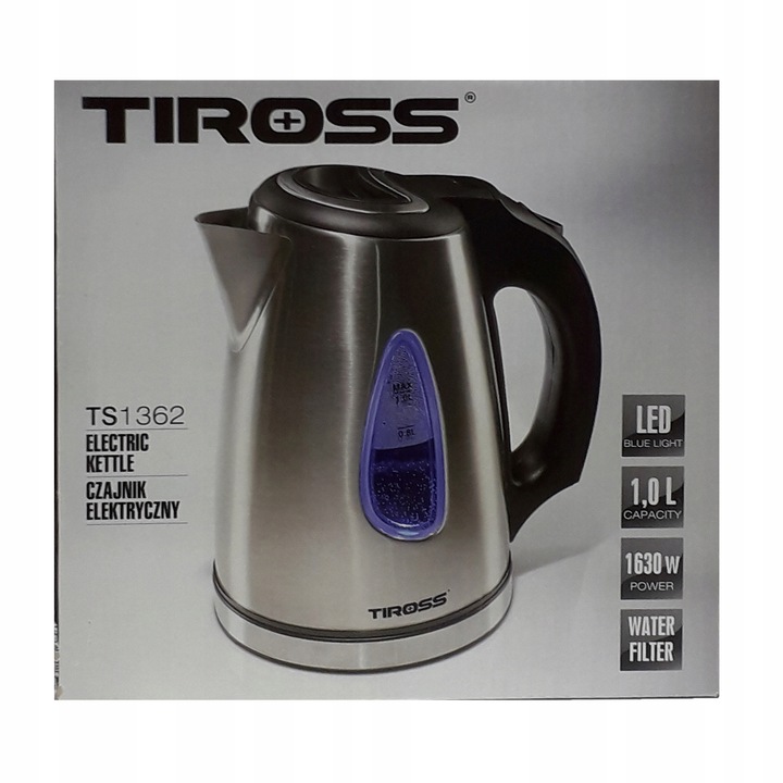 Czajnik elektryczny ze stali nierdzewnej 1L Ts1362