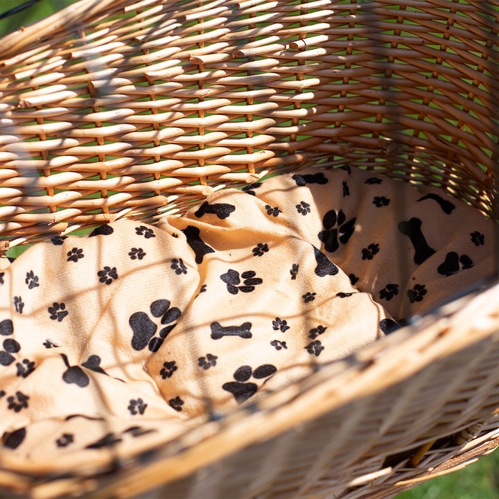 KOSZ ROWEROWY WIKLINOWY NA BAGAŻNIK TRANSPORTER TYLNY KOSZYK DLA PODUSZKA