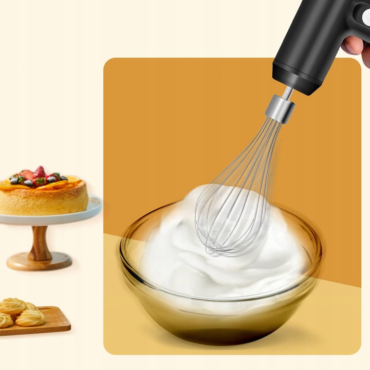 MIKSER ELEKTRYCZNY DO JAJEK BEZPRZEWODOWY 3 BIEGI