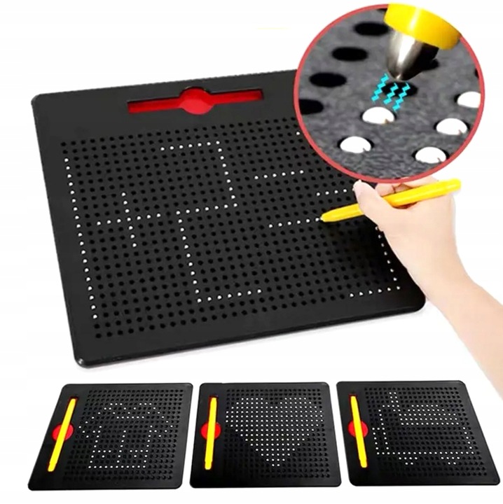 SUPER MAG PAD TABLICA MAGNETYCZNA KREATYWNA KULKI 714 SZTUK + SZABLONY