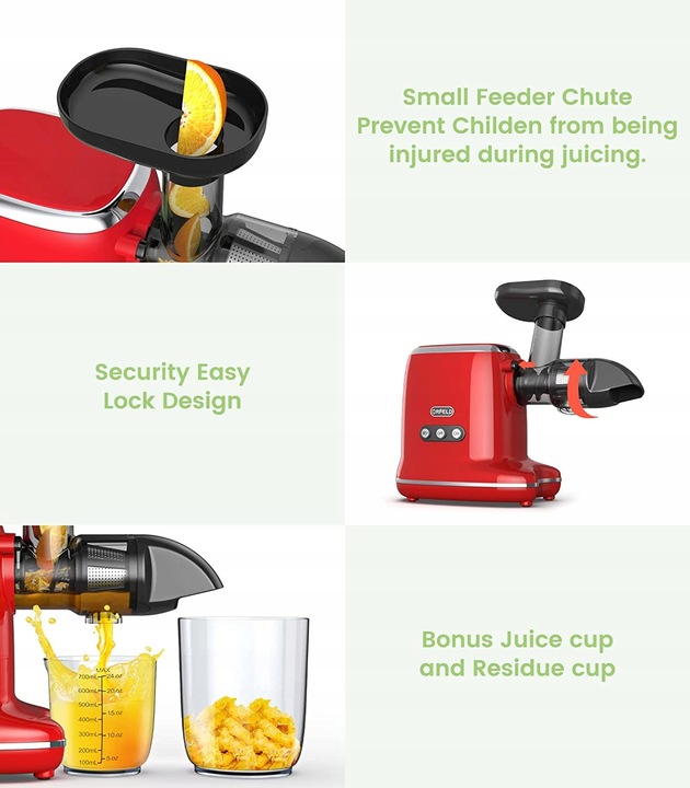 Wyciskarka Wolnoobrotowa do soku Fezen ZM1513 400W